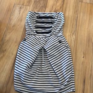 Black and cream striped dress